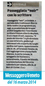 Articolo del Messaggero Veneto